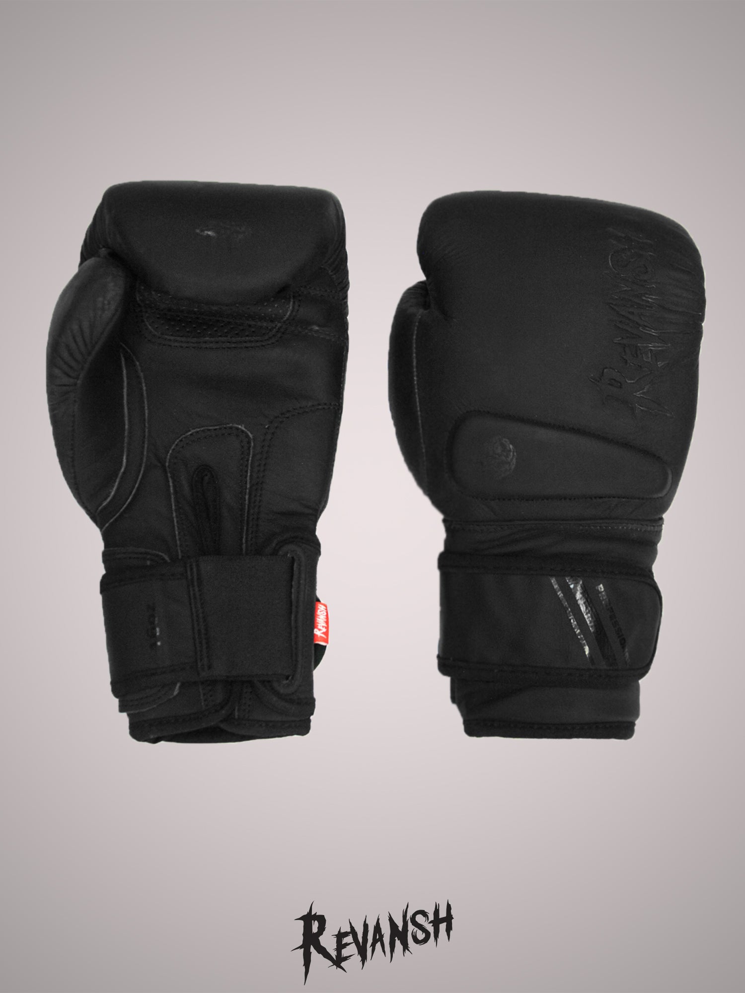 Boxing gloves REVANSH PRO Gel, BGL019BK, genuine leather