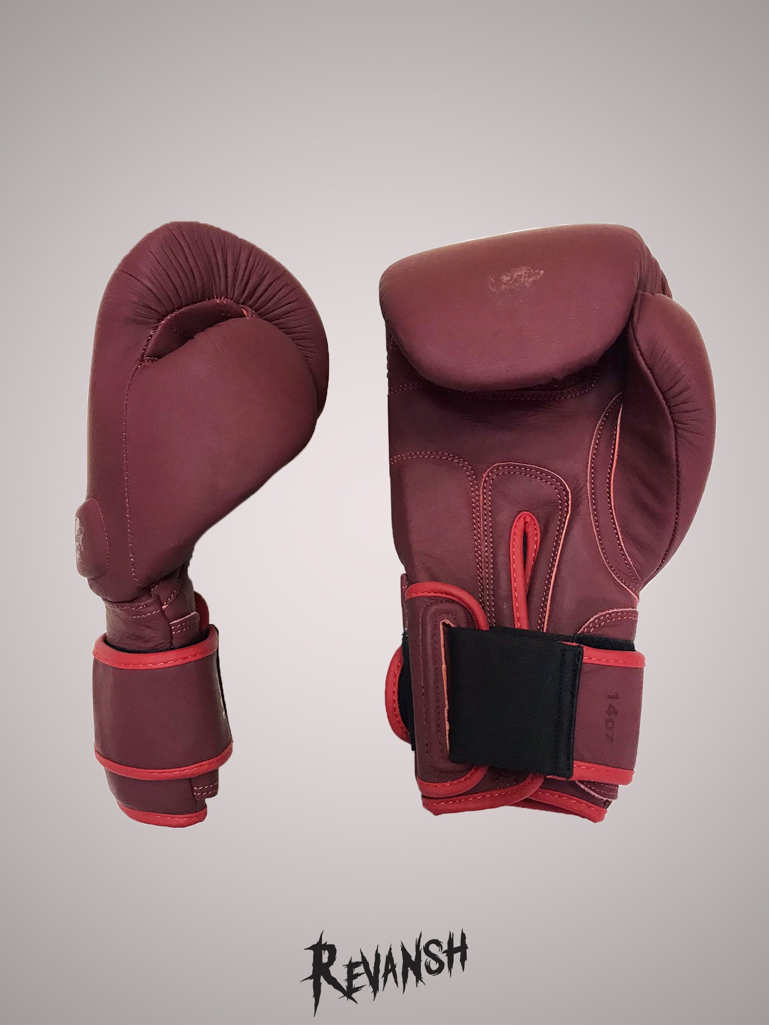 Boxing gloves REVANSH PRO Gel, BGL019BK, genuine leather