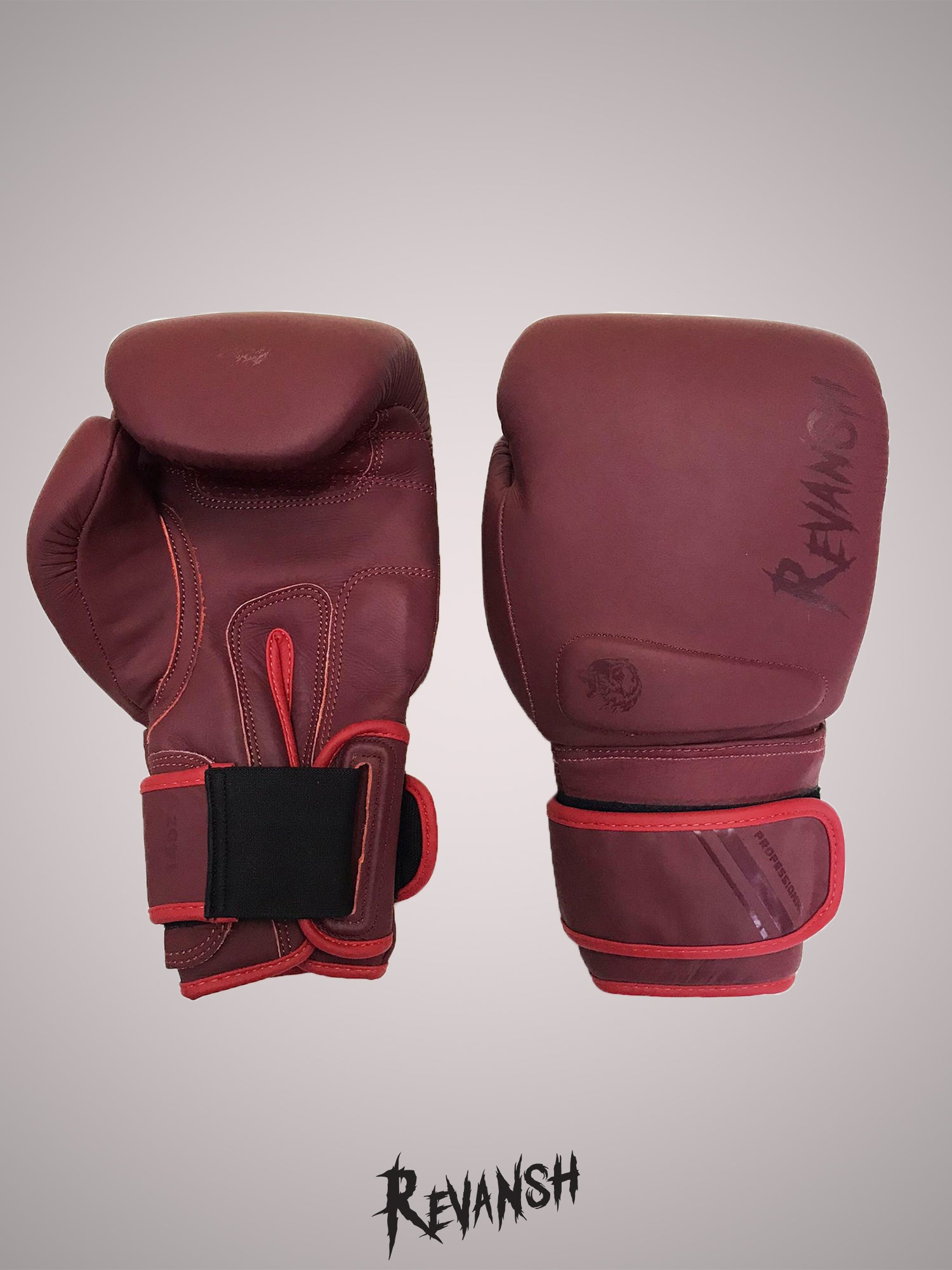 Boxing gloves REVANSH PRO Gel, BGL019BK, genuine leather