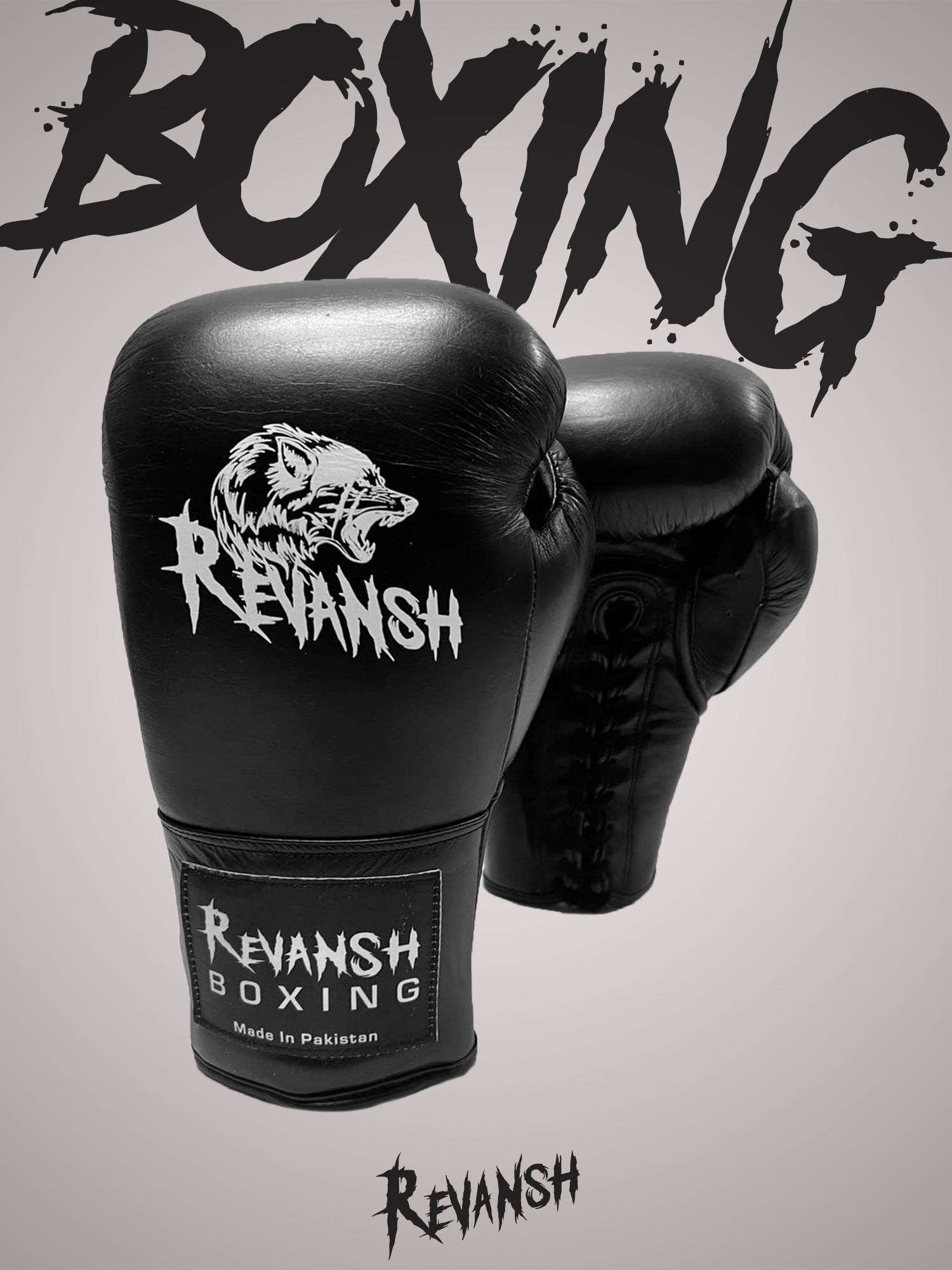 Boxing gloves for sparring with laces, genuine leather