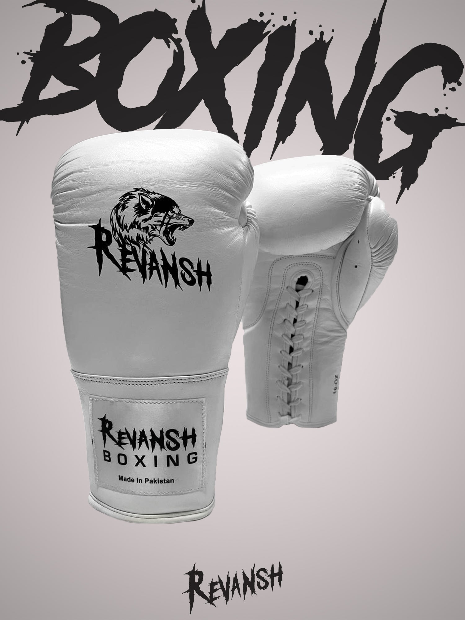 Boxing gloves for sparring with laces, genuine leather