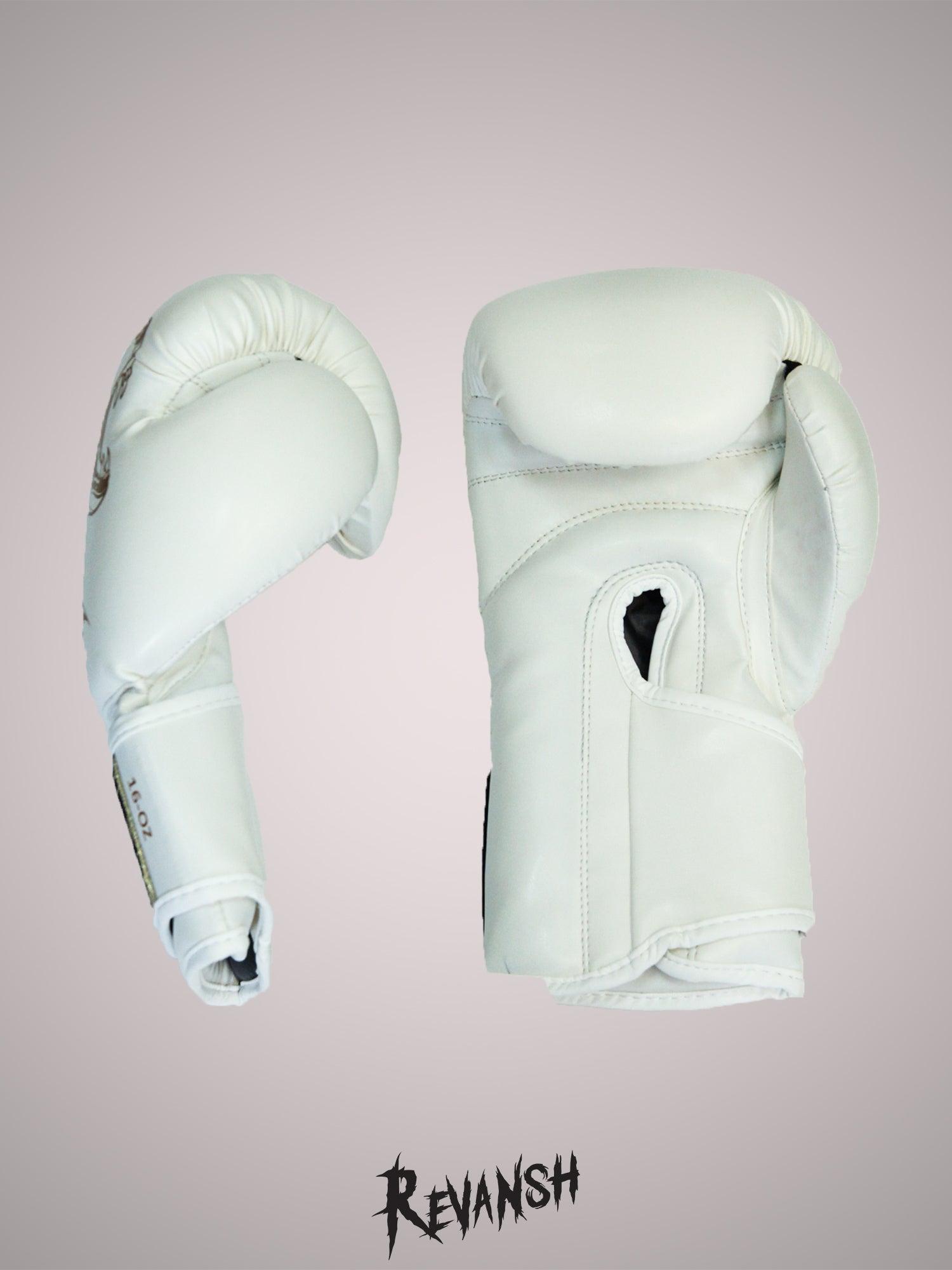 Boxing gloves REVANSH, white and gold