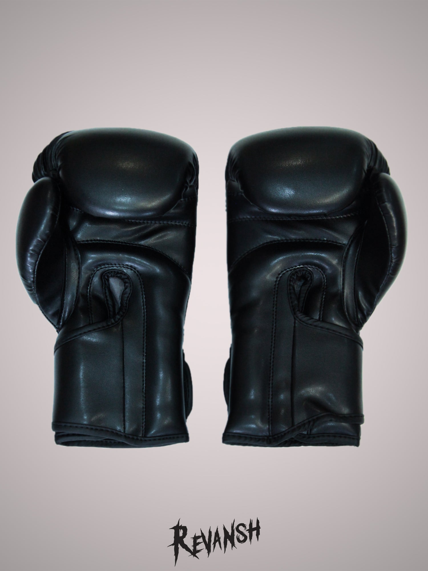 REVANSH boxing gloves, children's, black and gold