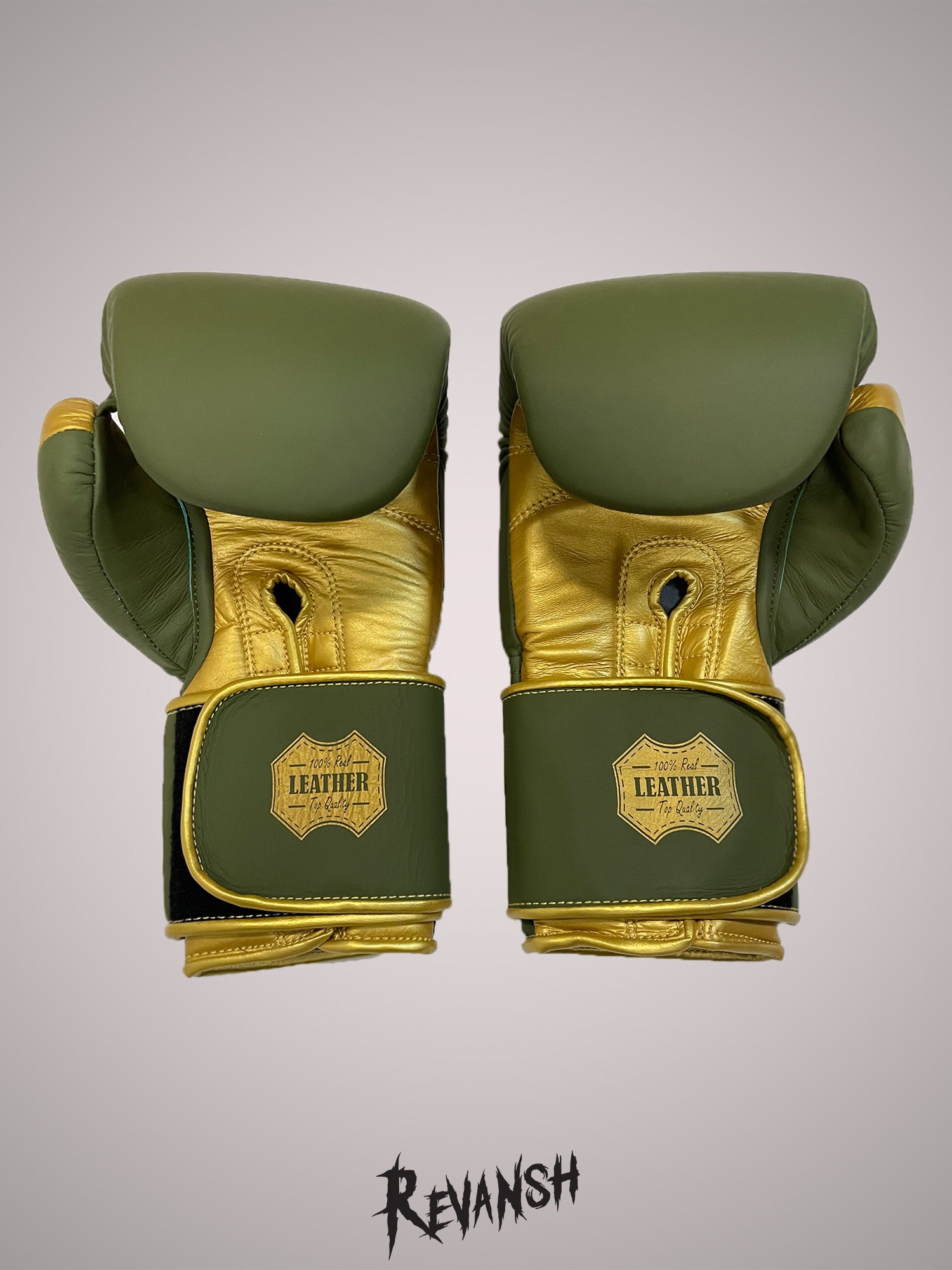 Boxing gloves REVANSH, khaki-gold, natural, BGL029GRGN