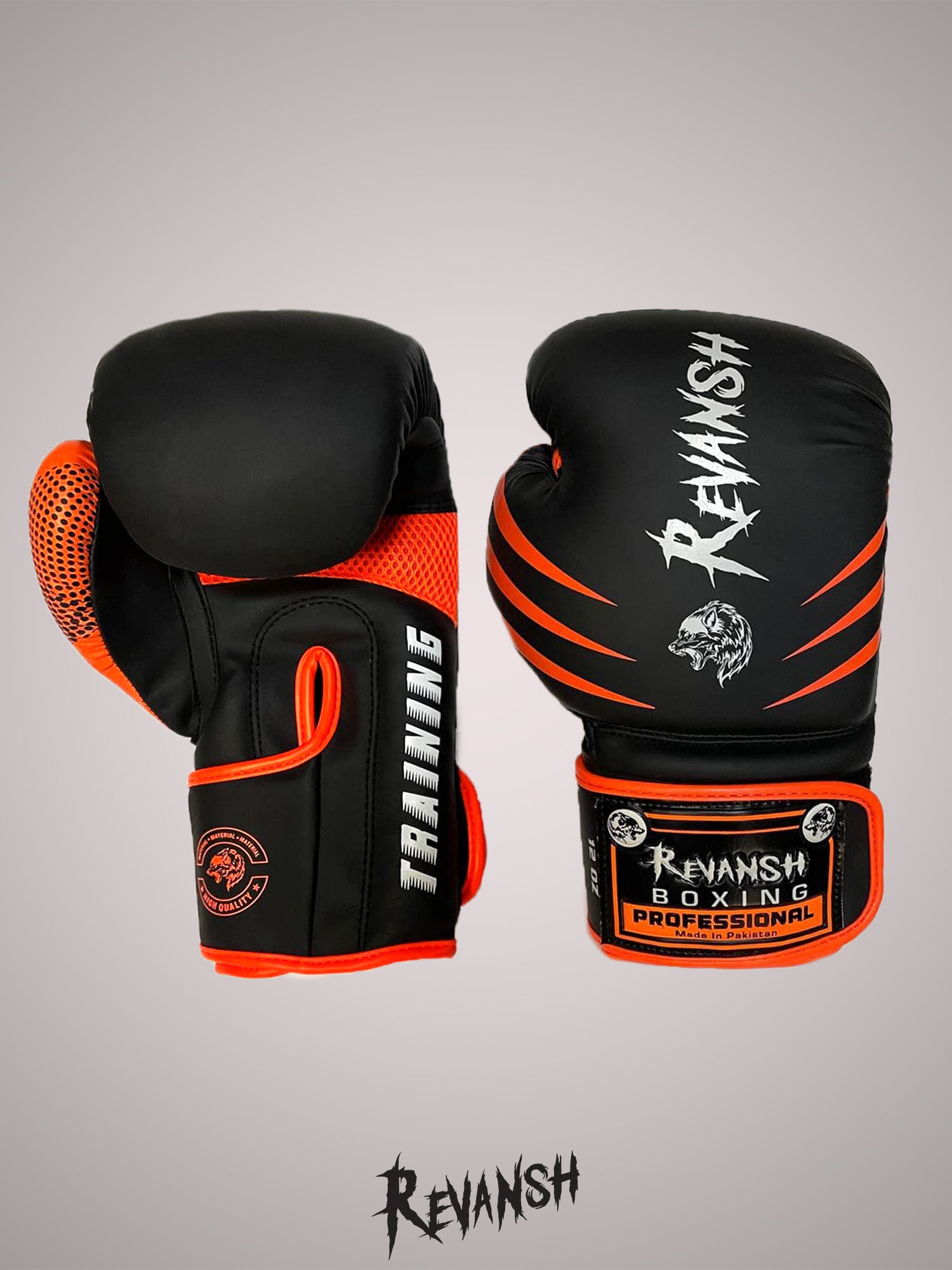 Boxing gloves REVANSH NEO, black-orange