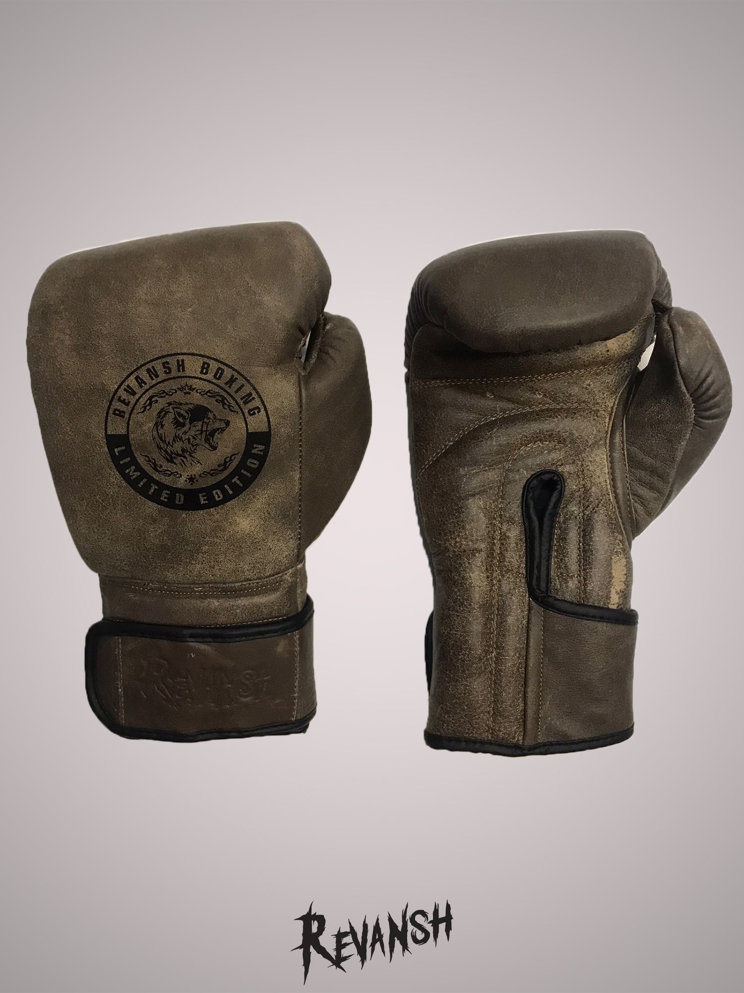 Boxing gloves RETRO, BGL020RTBR, brown, genuine leather