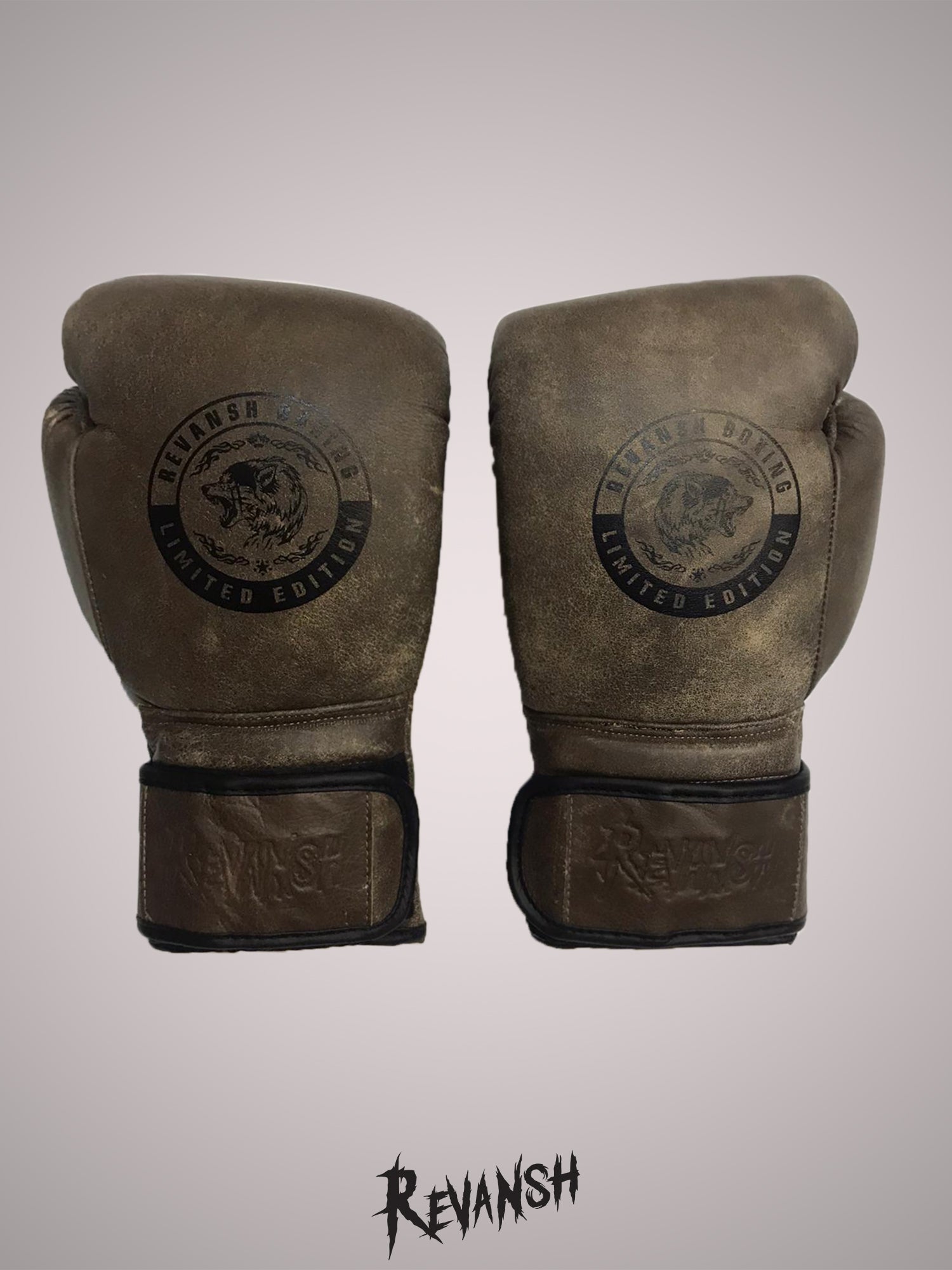 Boxing gloves RETRO, BGL020RTBR, brown, genuine leather