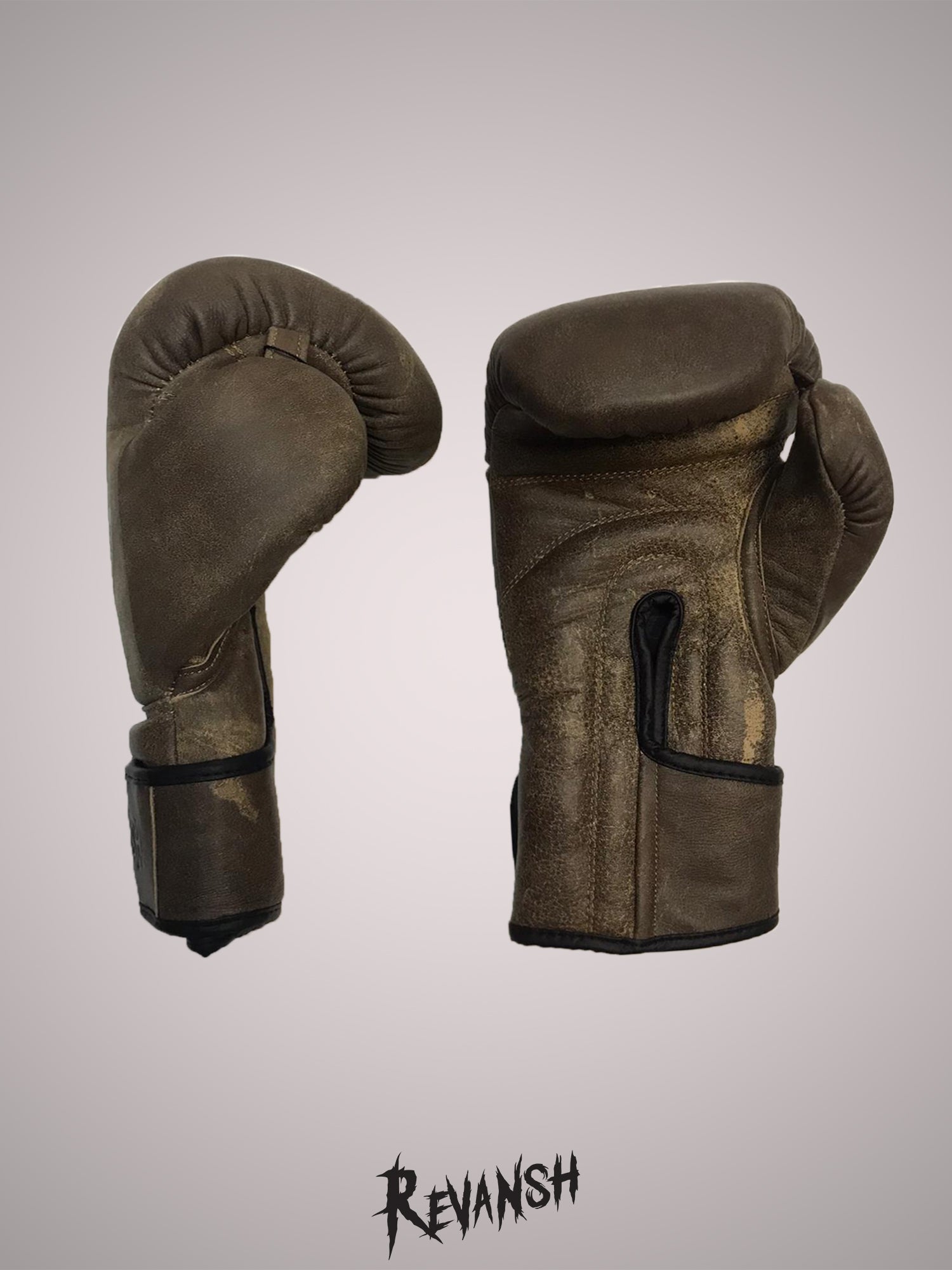 Boxing gloves RETRO, BGL020RTBR, brown, genuine leather