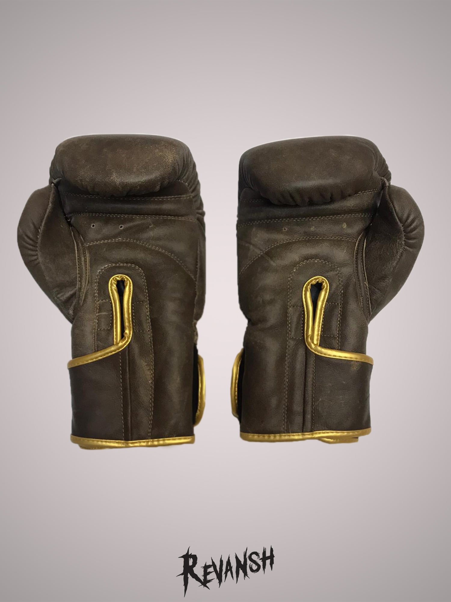 Boxing gloves RETRO, BGL020RTBR, brown, genuine leather