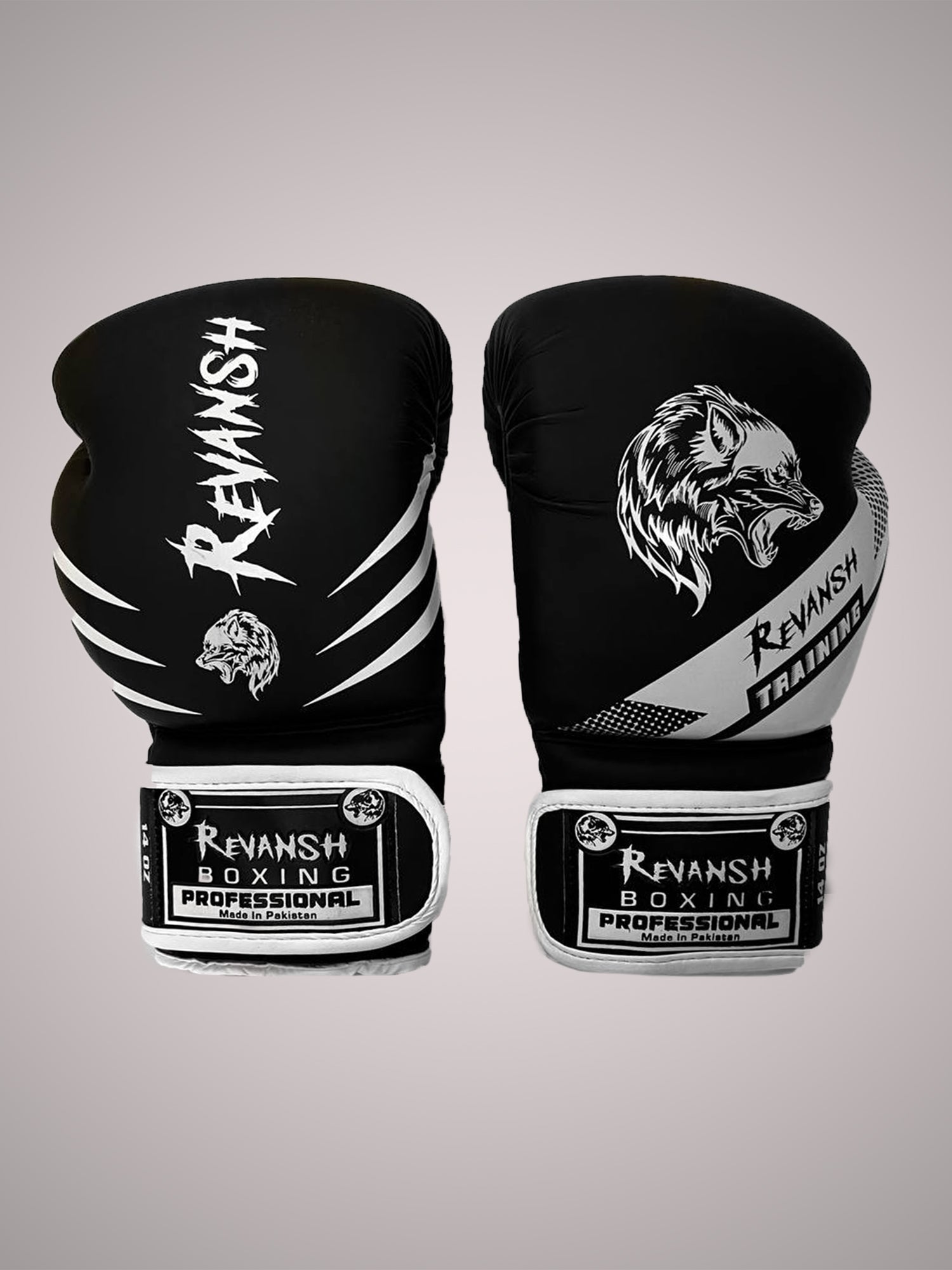 Boxing gloves REVANSH NEO, black and white