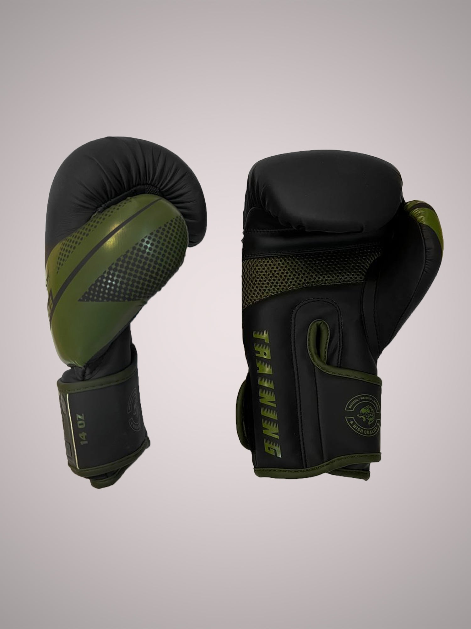 Boxing gloves REVANSH NEO, black-khaki