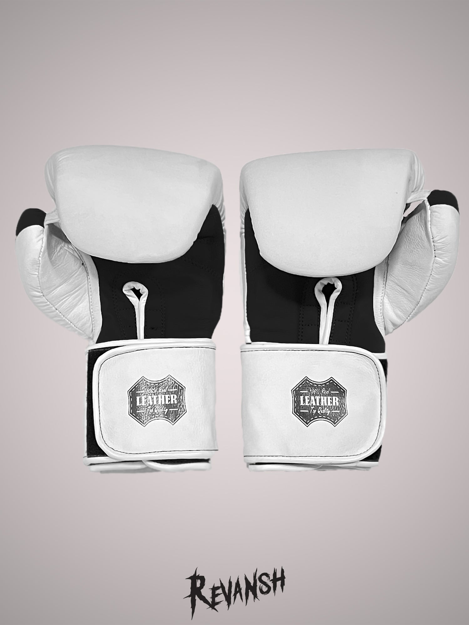 Boxing gloves REVANSH PRO, BGL001, Black & white, natural