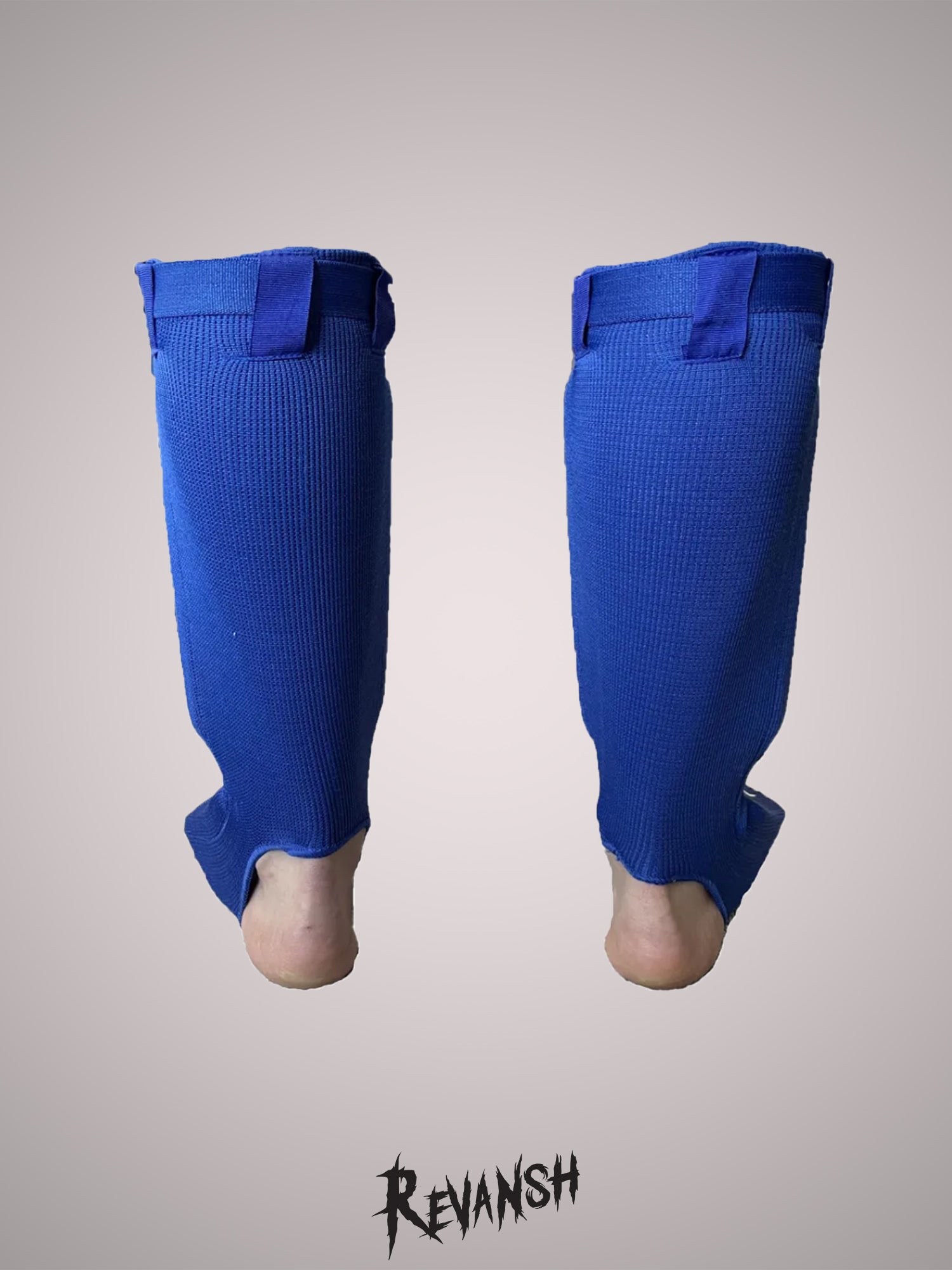 Shin and foot protection SS005BE, MMA Union of Russia, blue