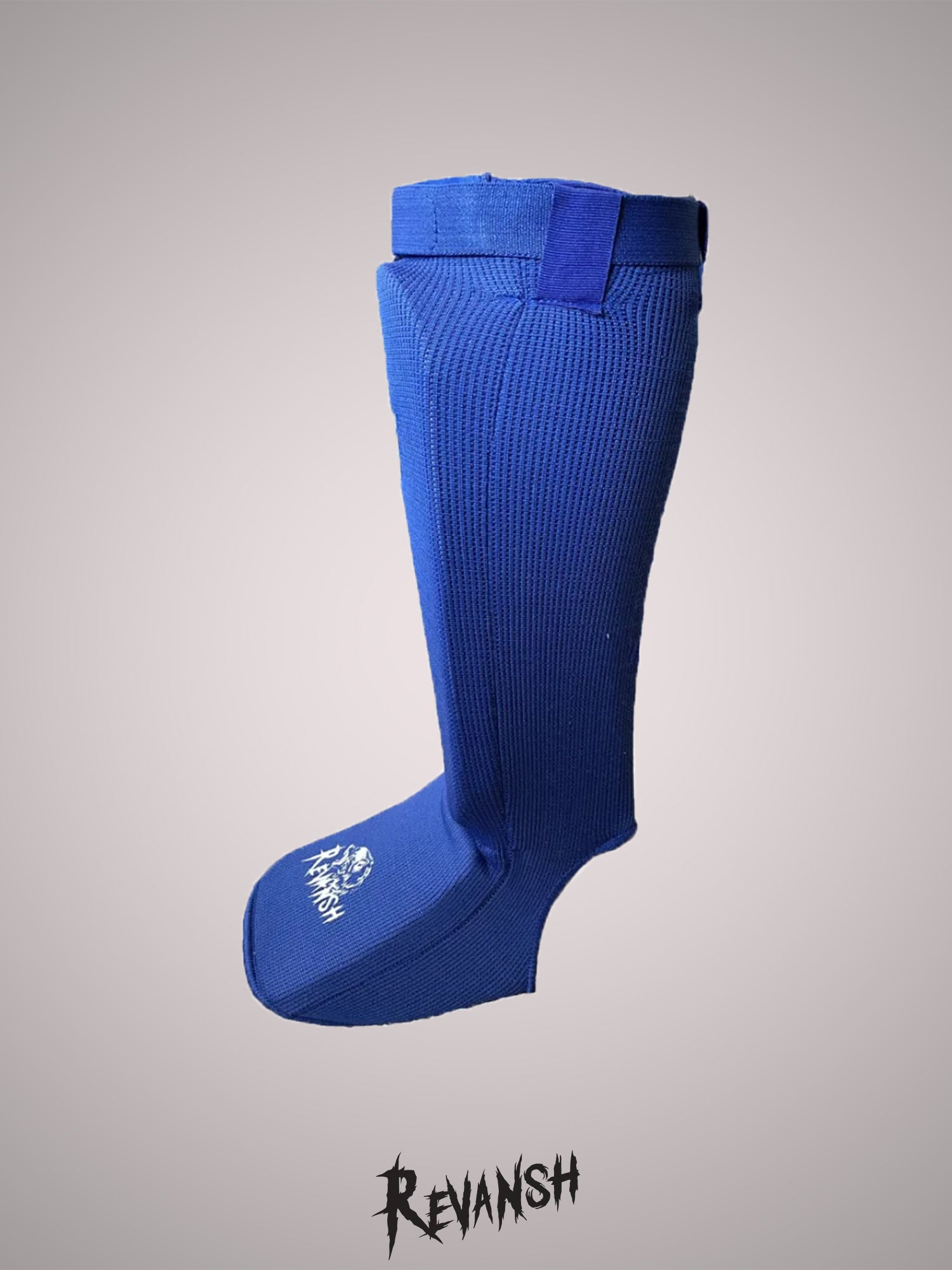 Shin and foot protection SS005BE, MMA Union of Russia, blue
