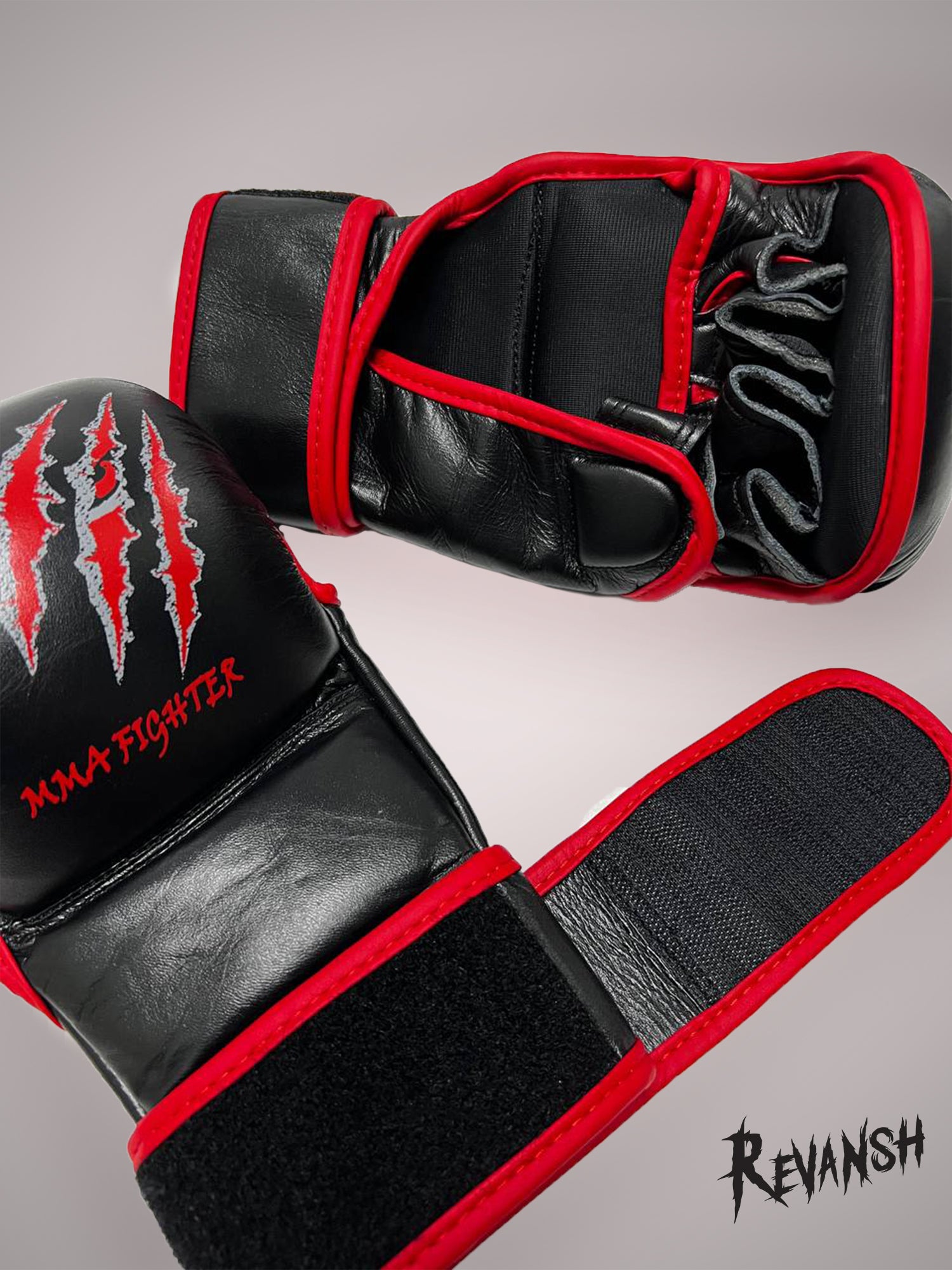 MMA gloves (crabs) scratch, HYBRID, leather