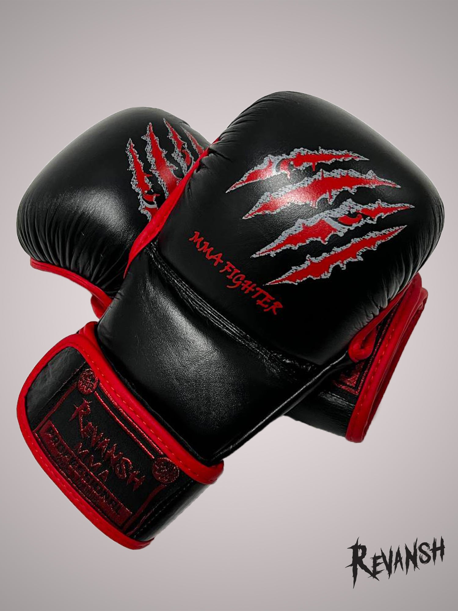 MMA gloves (crabs) scratch, HYBRID, leather
