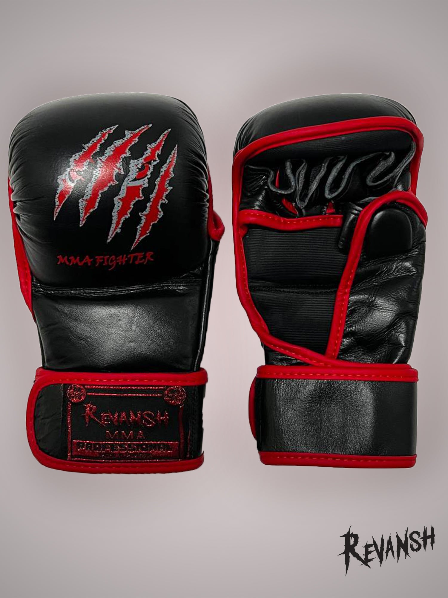 MMA gloves (crabs) scratch, HYBRID, leather