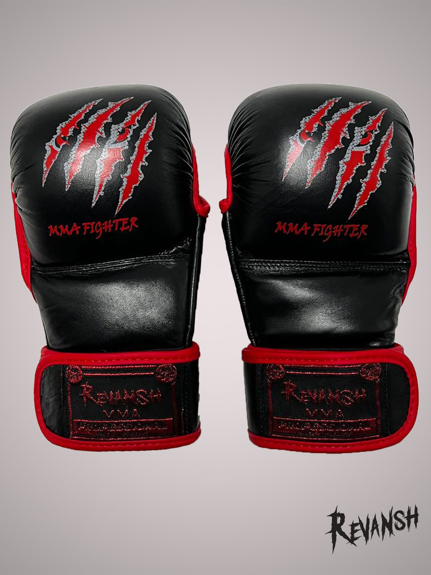 MMA gloves (crabs) scratch, HYBRID, leather