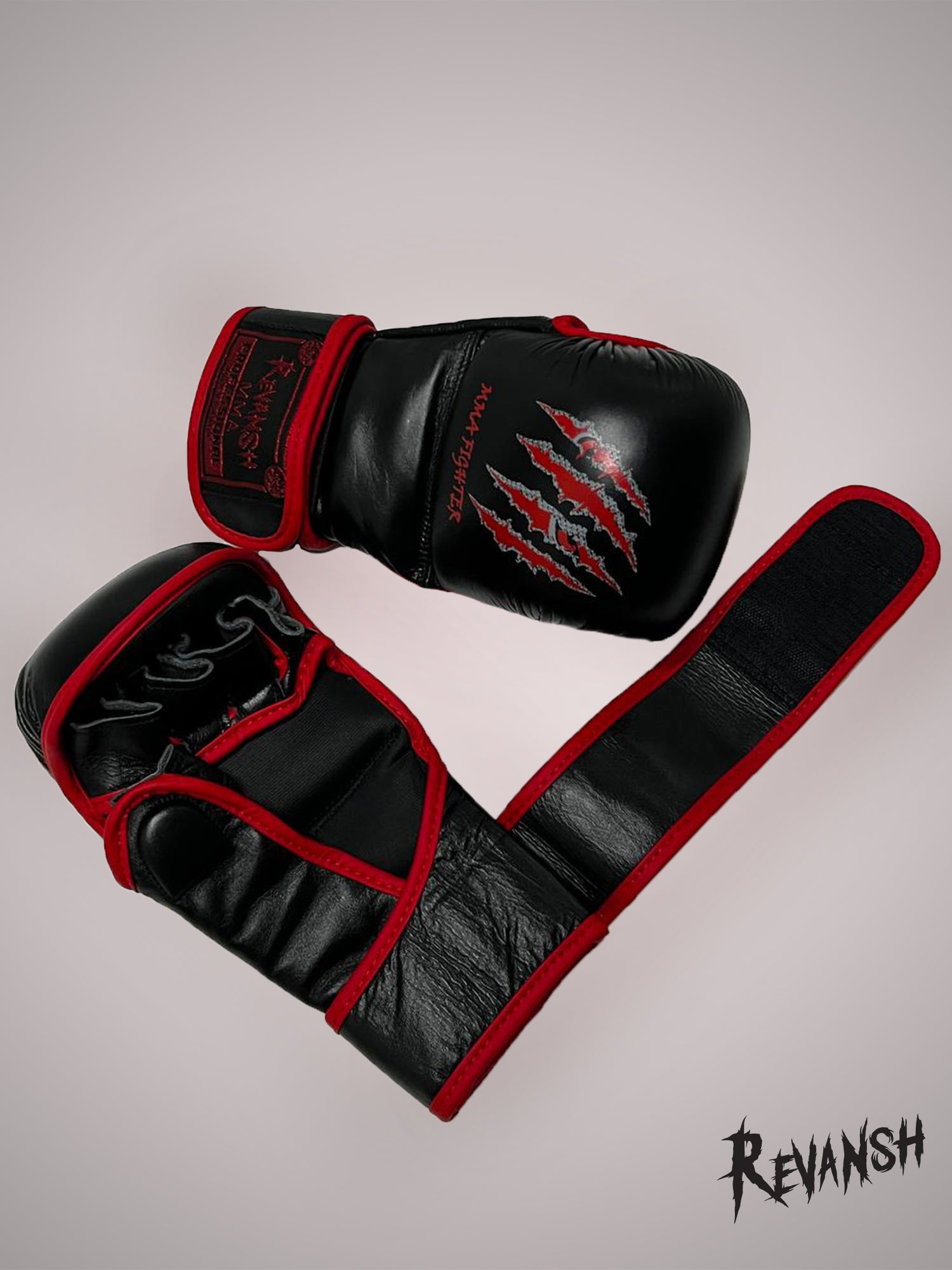 MMA gloves (crabs) scratch, HYBRID, leather