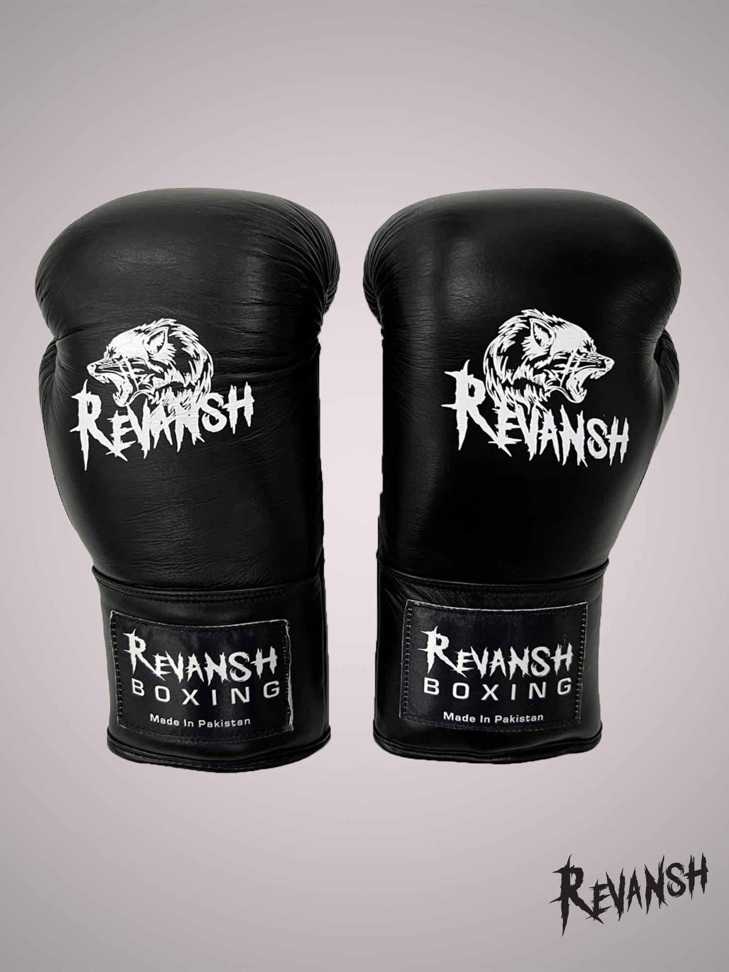 Boxing gloves for sparring with laces, genuine leather