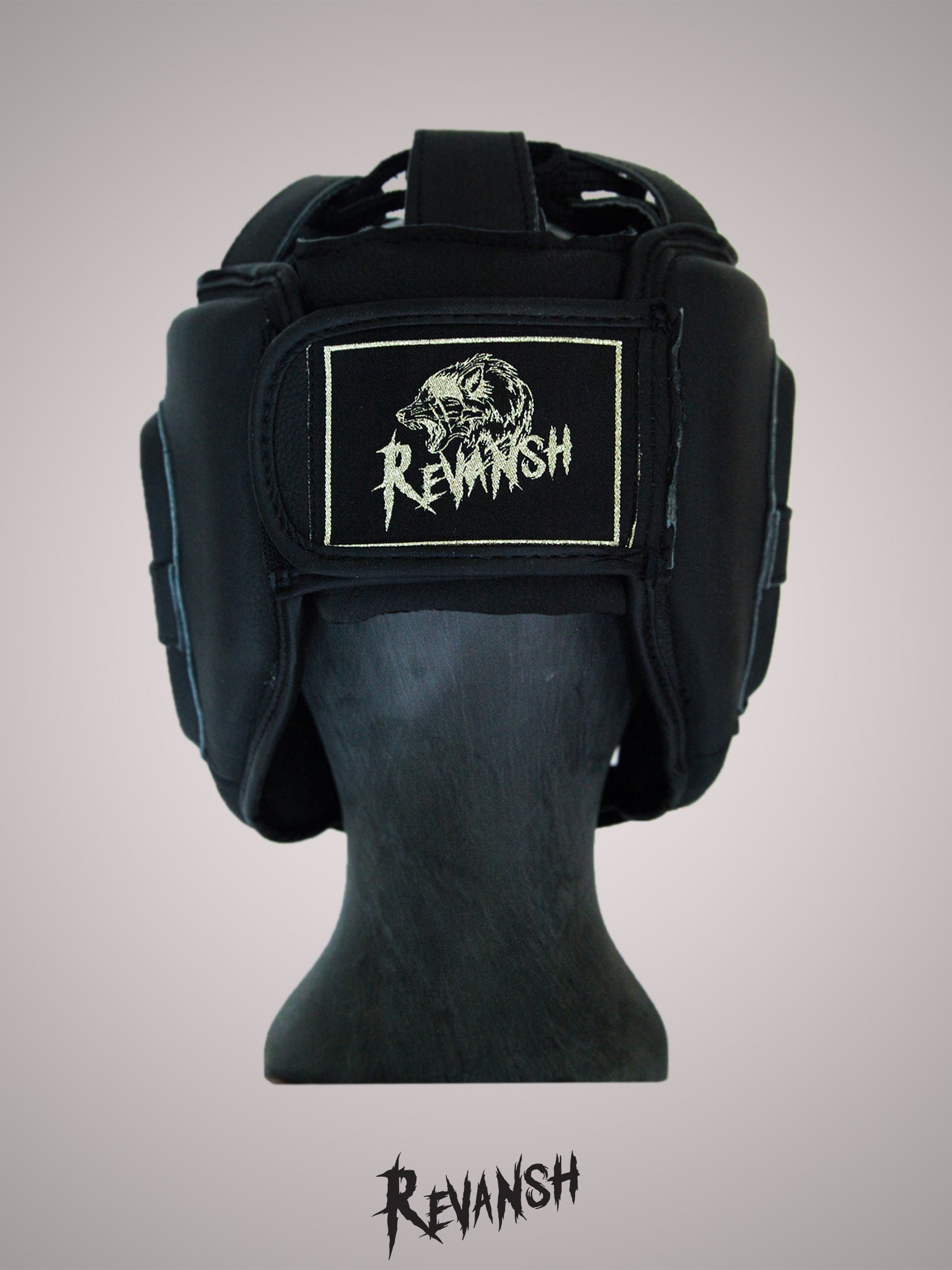 Bumper helmet, HGD004BLGN, black and gold, leather